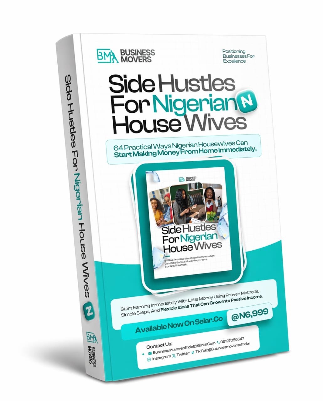 Side Hustles For Nigerian House Wives, eBook mockup